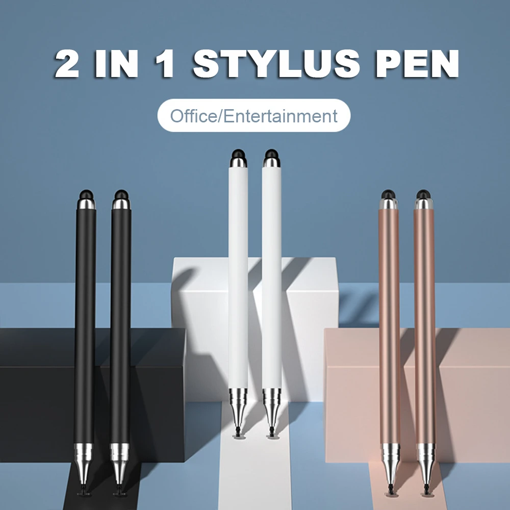 Universal 2 In 1 Stylus Pen For iOS Android Touch Pen Drawing Capacitive Pencil For iPad Samsung Xiaomi Tablet Smart phone
