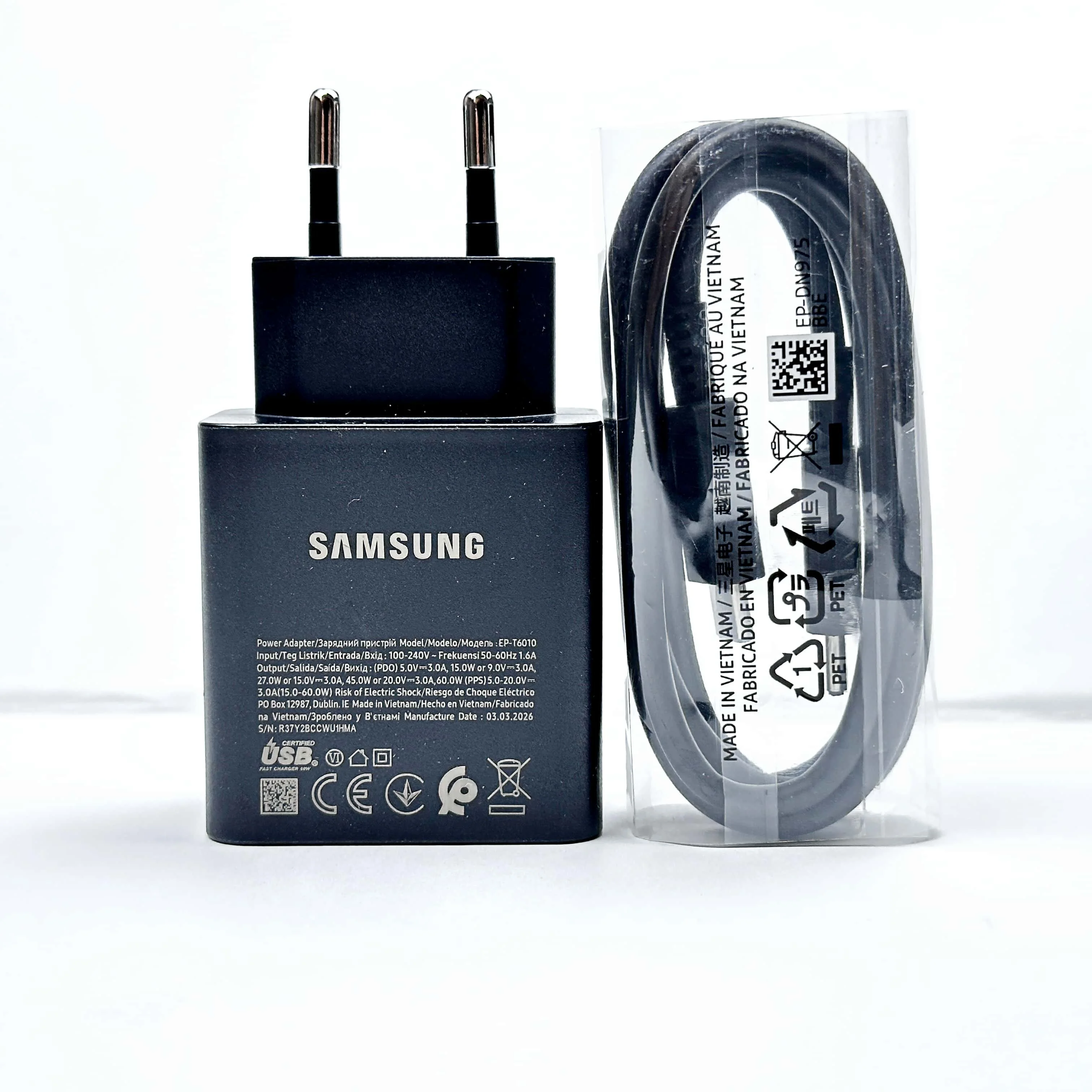 Original Samsung 60W PD Charger EU Fast Charge 5A Type C Cable For S26 Ultra S25FE S24 S23 A56 A57 M55s Tab S11 Ultra S10 FE