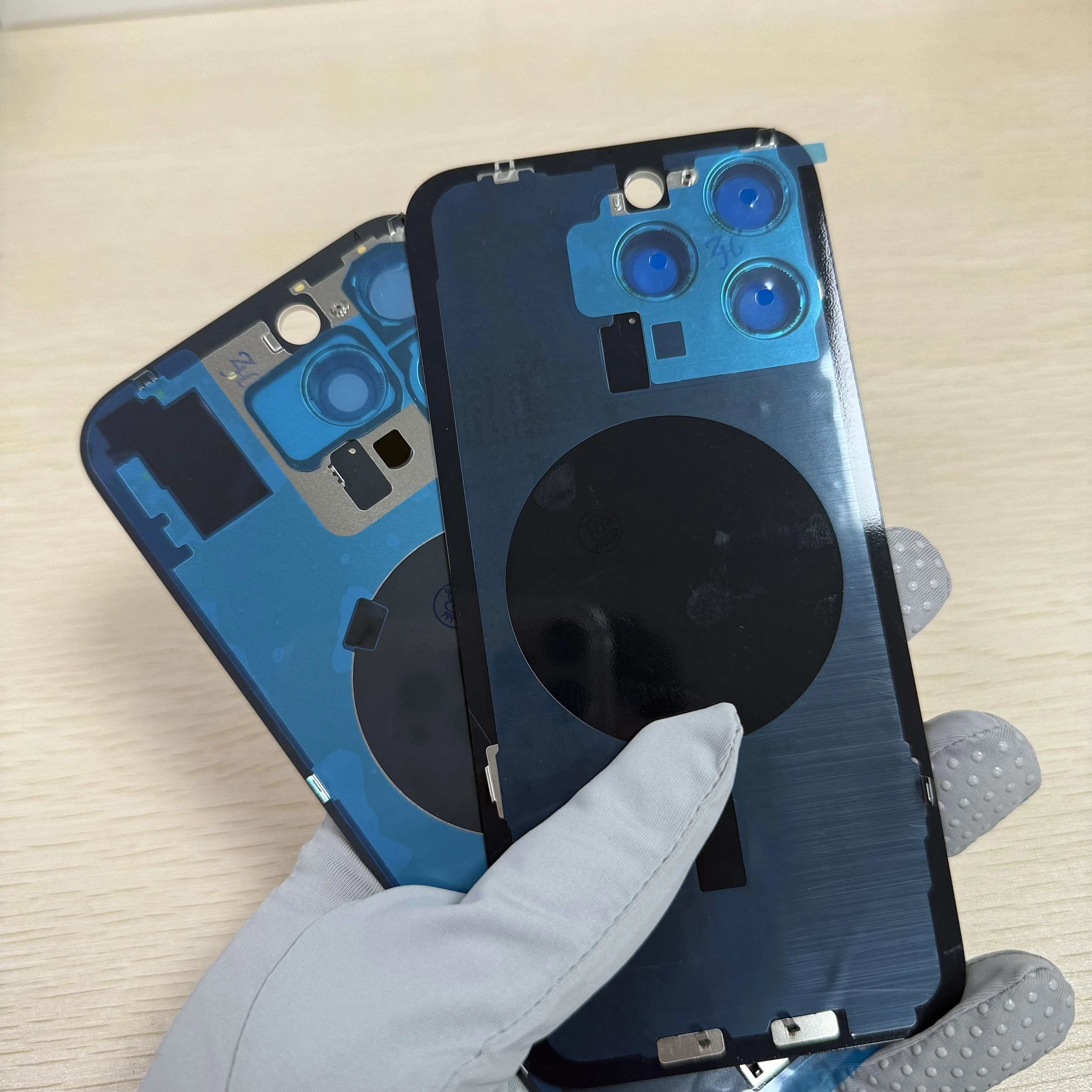 Glass Battery Cover For iPhone 16/15 Pro Max Rear Door Housing Panel Case Camera Lens Parts For iPhone 16/15 Pro Battery Cover
