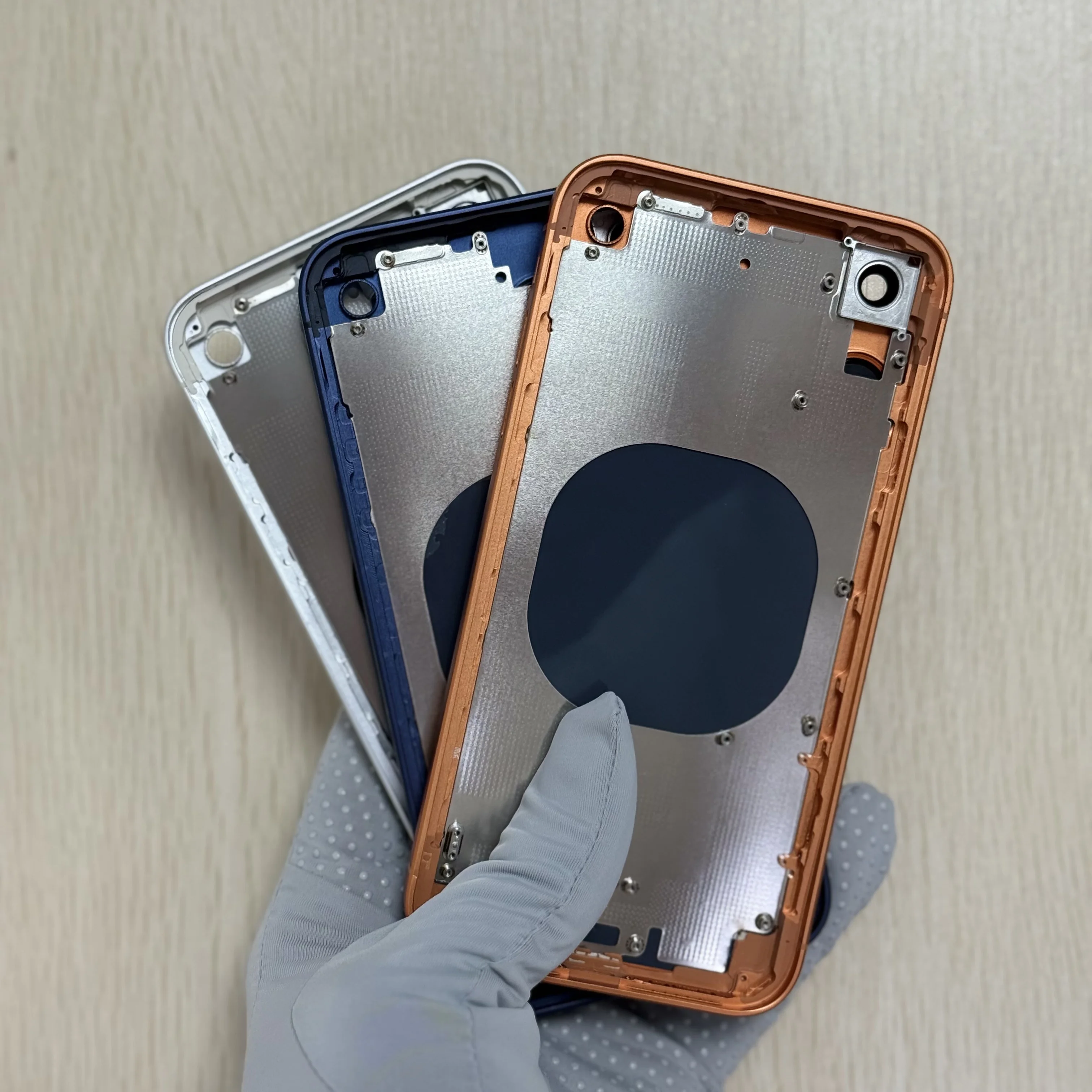 Rear Back Housing Cover For Iphone Xr Convert To 17 Pro Diy XR Like 17 Pro With Tray