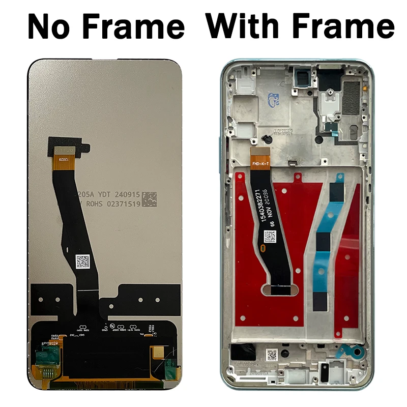 6.59"Y9S Display For Huawei Y9s STK-L21 L22 LX3 LCD Display Touch Screen Digitizer For Huawei P Smart Pro 2019 LCD With Frame