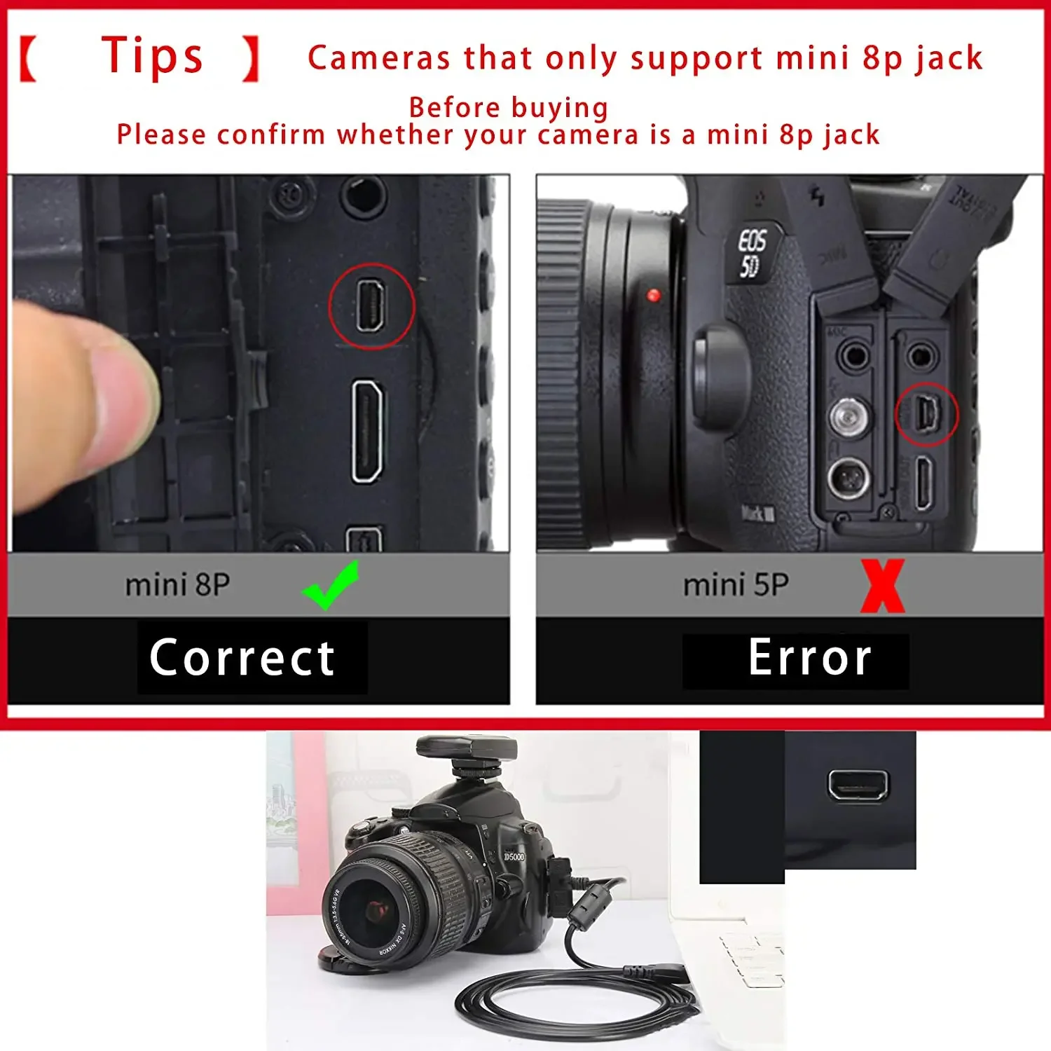 UC-E6 Digital Camera USB Data Cable Mini 8 Pin for Nikon CoolPix Fuji Panasonic Olympus Sony Camera cable