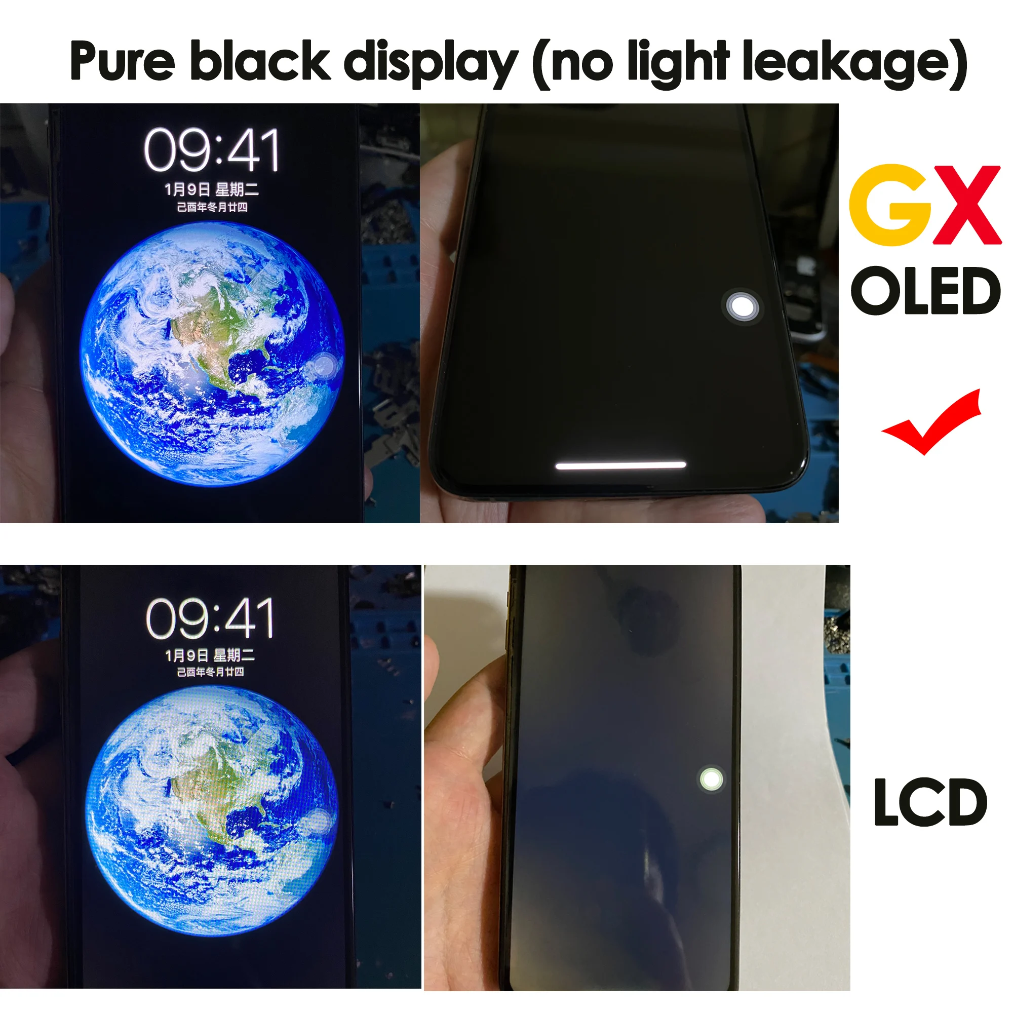 180daysWarranty GX OLED For iPhone X 13 11 12 Pro 12Pro Max Screen Replacement Display Digitizer Assembly For iPhone 14 Plus LCD