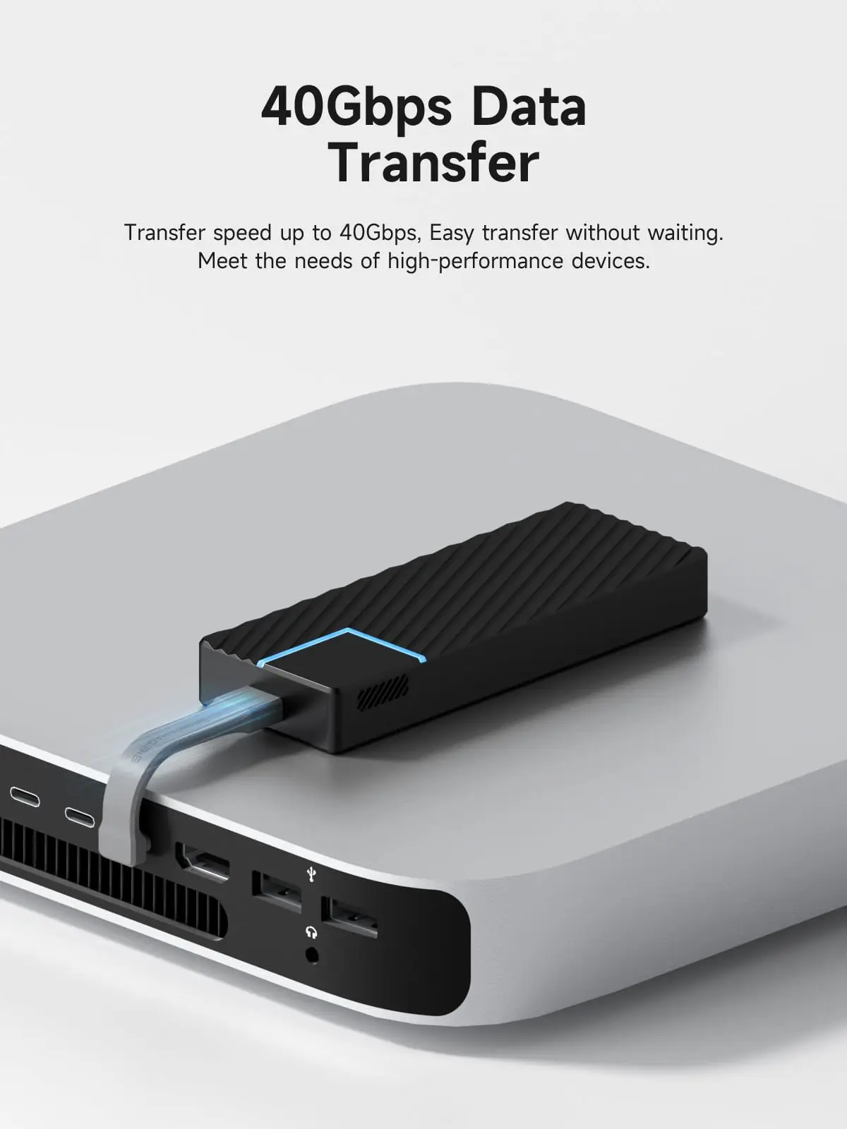 Short USB4 Cable 240W Fast Charging U-Shaped USB C Cable 40Gbps 8K Video for iPhone 16 15, iPad, SSD, Thunderbolt 4/3 Hub