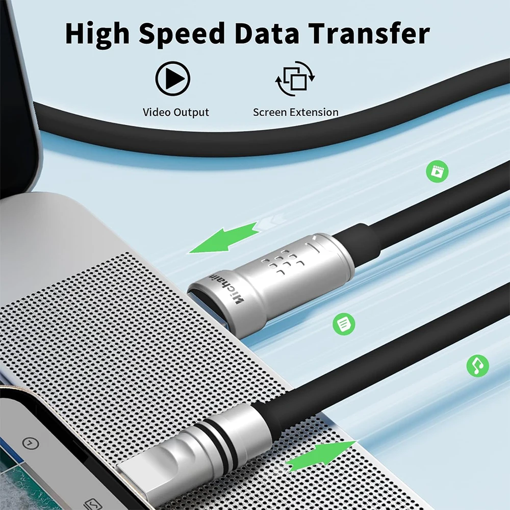 Hichain PD15W USB A To C Fast Charging Cable Liquid Silicone Soft Cable For Samsung For Xiaomi For Huawei 1.2M/2M Phone Cable