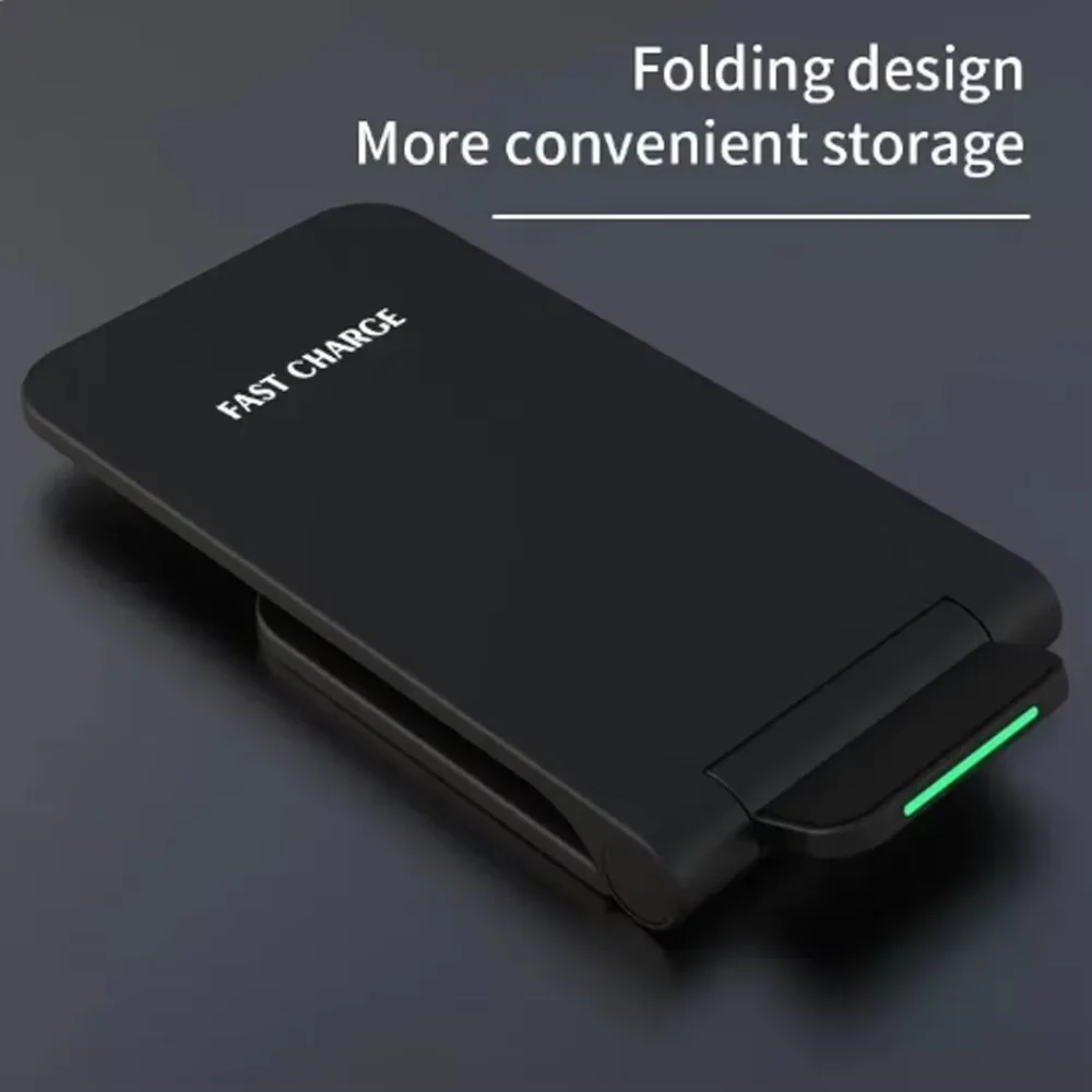 Wireless Charger Stand Pad Fast Charging Foldable For IPhone17/16/15/14 Samsung S21 S24 S8 Huawei Quick Charger