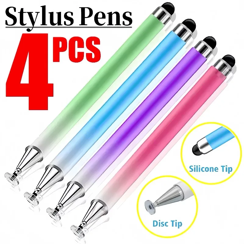Universal Stylus Pen 2 in 1 for IPad Tablet Phone Drawing Painting High Precision Disc Tip Silicone Touch Screen Pen Accessories