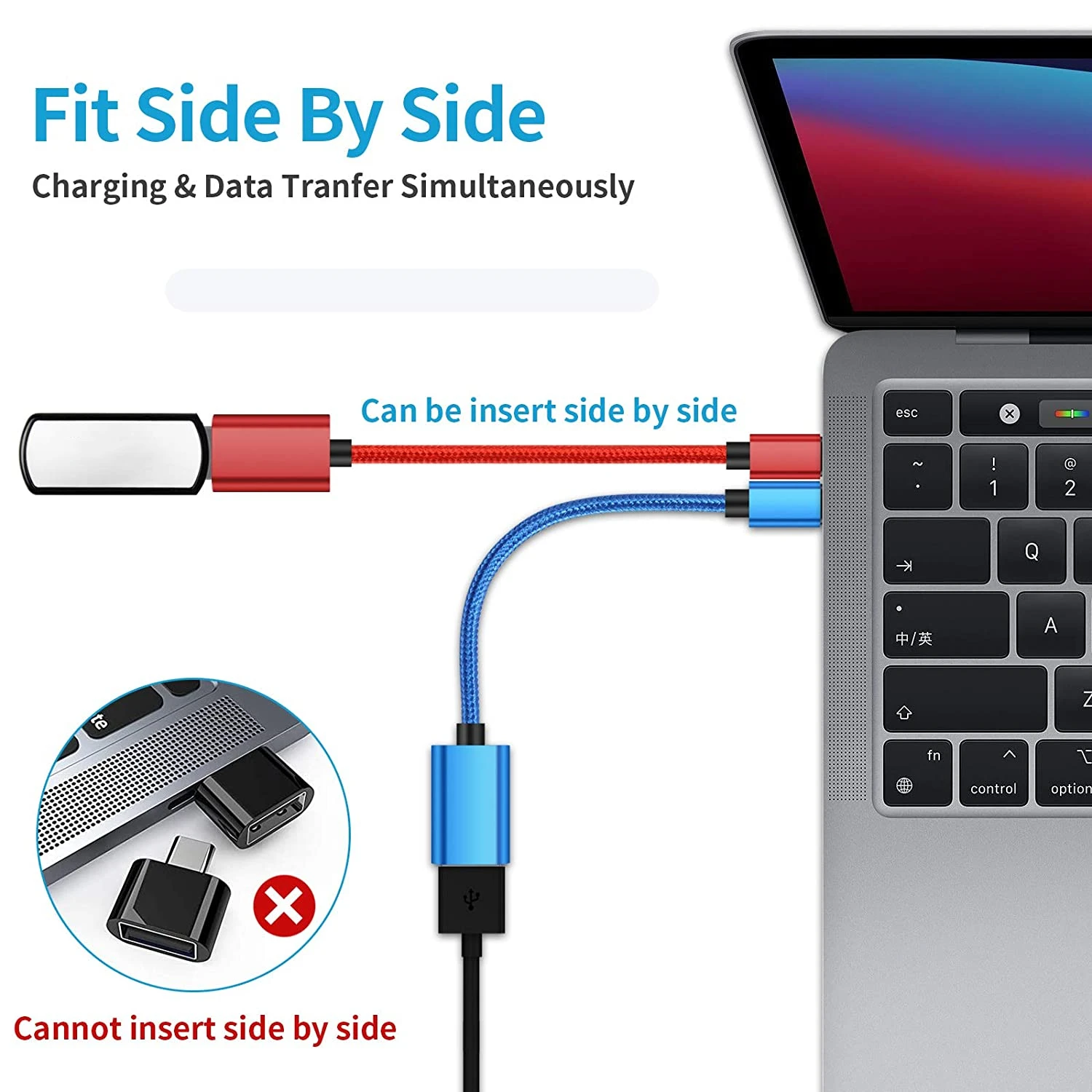 OTG Type C Cable Adapter USB to Type C Adapter Connector for Xiaomi Samsung S20 Huawei OTG Data Cable Converter for MacBook Pro