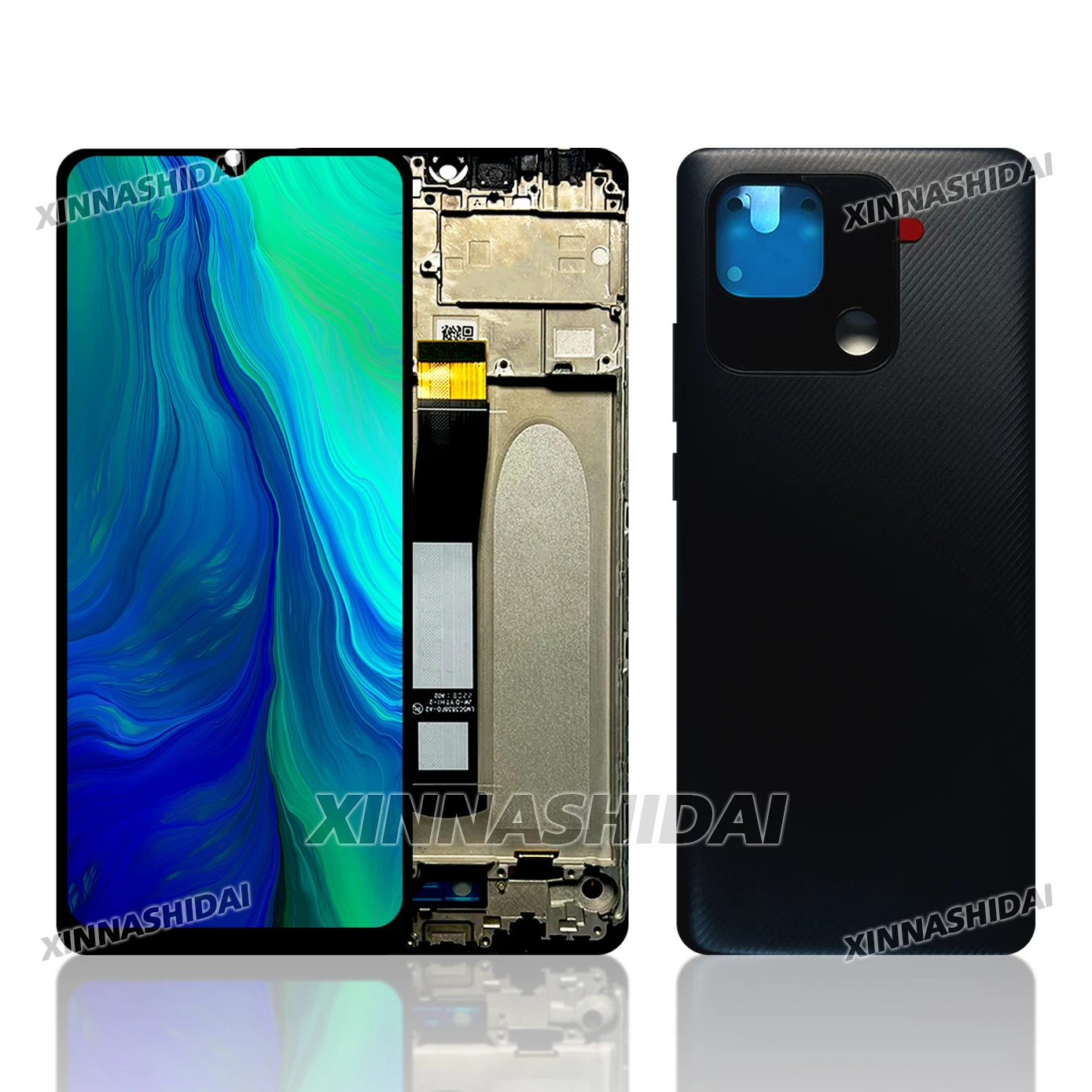 6.71"Tested For Xiaomi Redmi 10C LCD Display Touch Screen Frame and Battery Cover Assembly For Redmi 10C Display Replacement