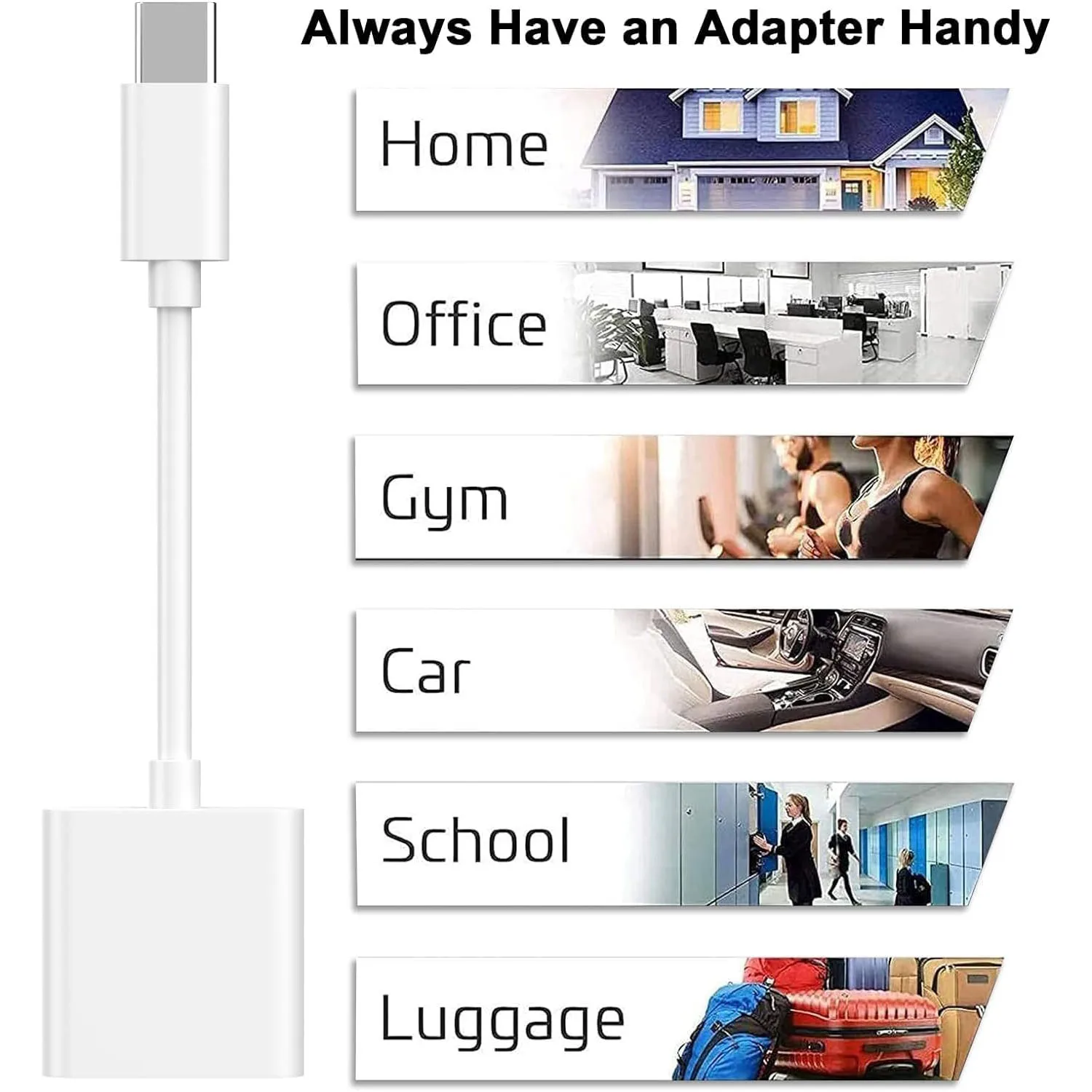 2 in 1 USB C to 3.5mm Audio Adapter Charging Splitter, Type C Aux Headphone Jack Dongle for iPhone 16 15 Pro Max Samsung S22 S21