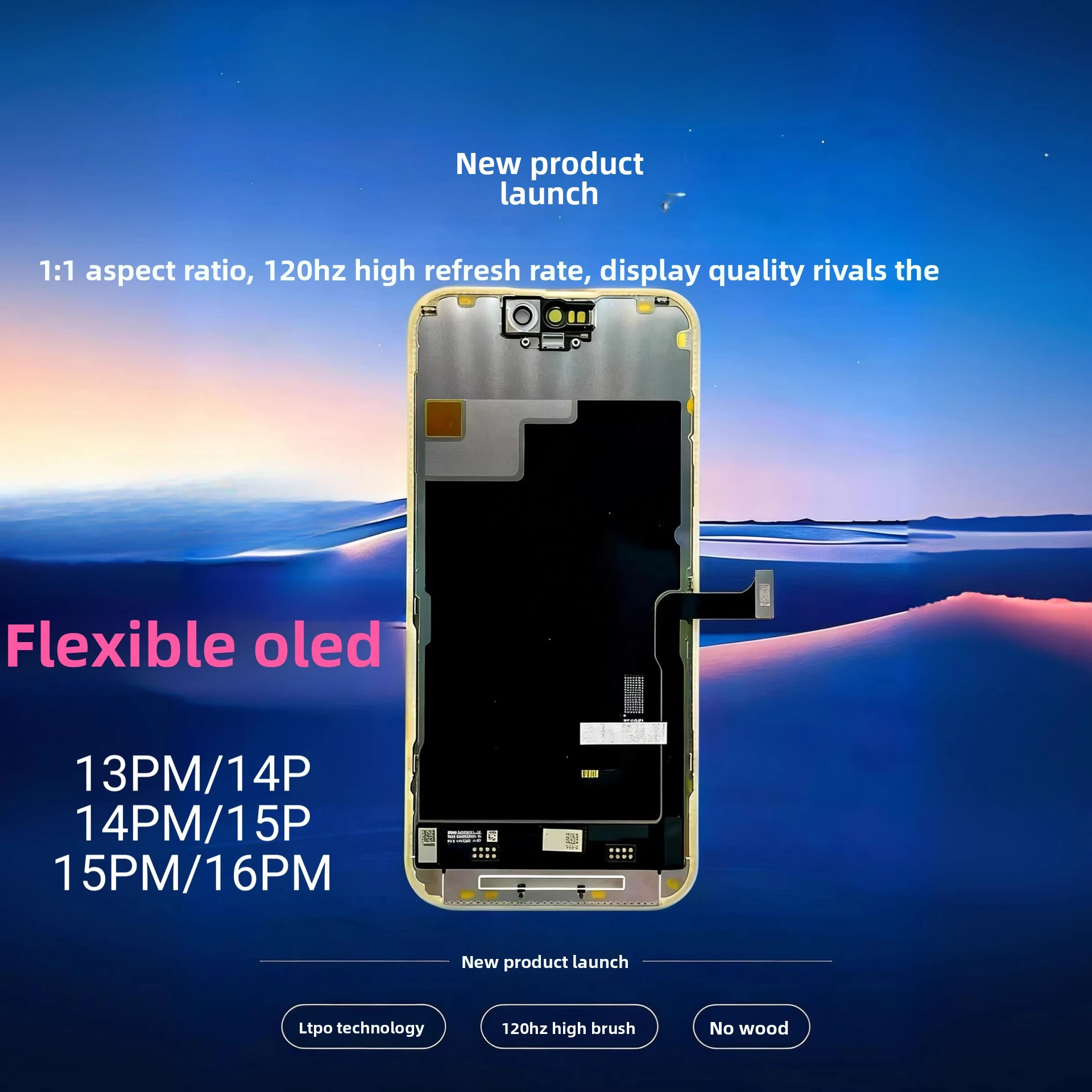 RJ Brand 100% Soft OLED Screen For iPhone 14Pro 15 16 Display True Tone With 3D Touch Screen For iPhone Replacement With Tools