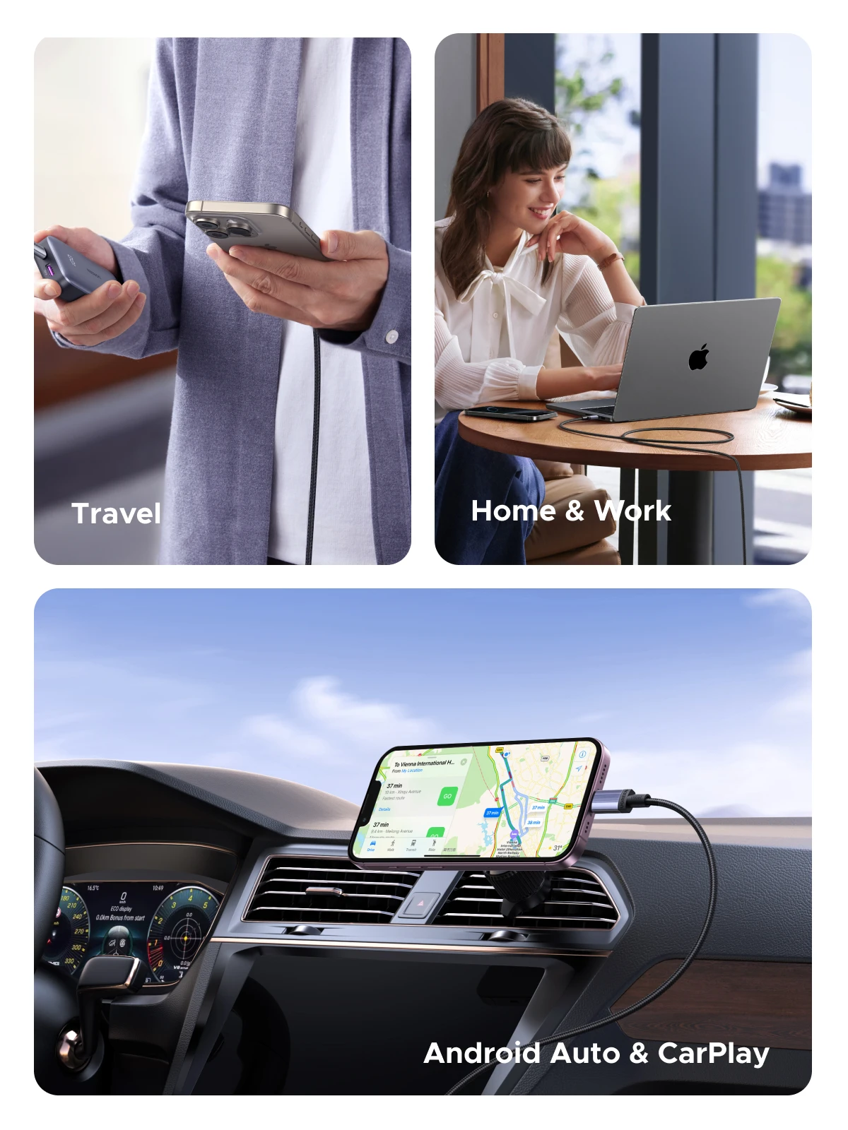 UGREEN PD 100W Cable USB C Fast Charging Cable 5A for Laptop MacBook iPad iPhone 17 16 Xiaomi Samsung S25 Type-C Data Cord