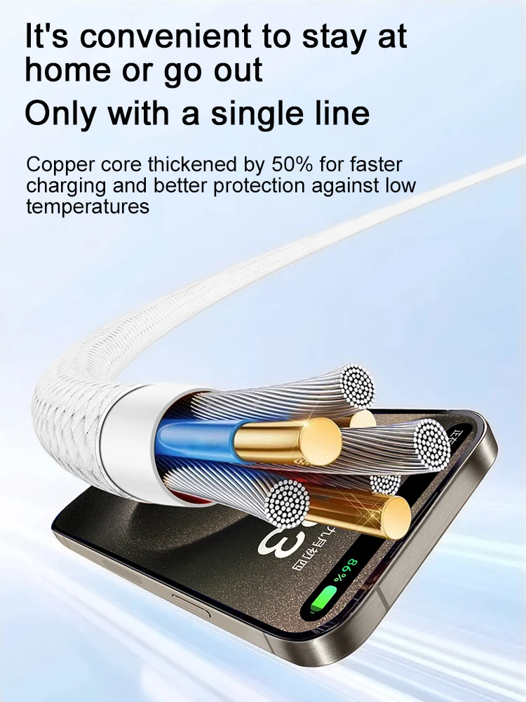 100W Weaving Fast Charging USB Cable For Apple iPhone 14 13 12 11 17 Air 15 16 Pro Max Plus Type C Date Cable Phone Accessories
