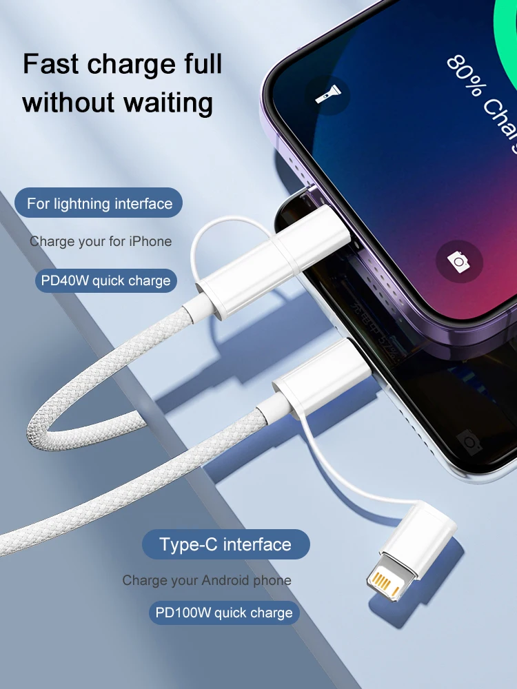 100W Weaving Fast Charging USB Cable For Apple iPhone 14 13 12 11 17 Air 15 16 Pro Max Plus Type C Date Cable Phone Accessories