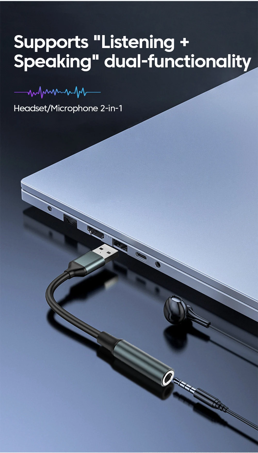 Olaf USB to 3.5mm Audio Jack Adapter USB to 3.5mm Headset/Microphone USB to 3.5 Jack Adapter External Stereo Sound Card For PC