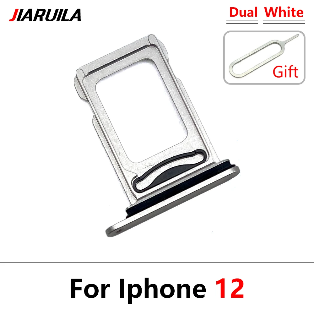 NEW Dual Card For iPhone 12 Pro Max 12 mini SIM Card chip slot drawer Card Tray Holder Adapter With Pin For 12 Pro