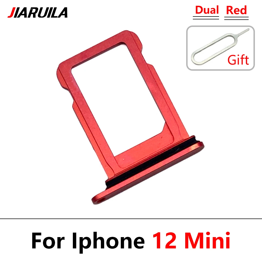 NEW Dual Card For iPhone 12 Pro Max 12 mini SIM Card chip slot drawer Card Tray Holder Adapter With Pin For 12 Pro
