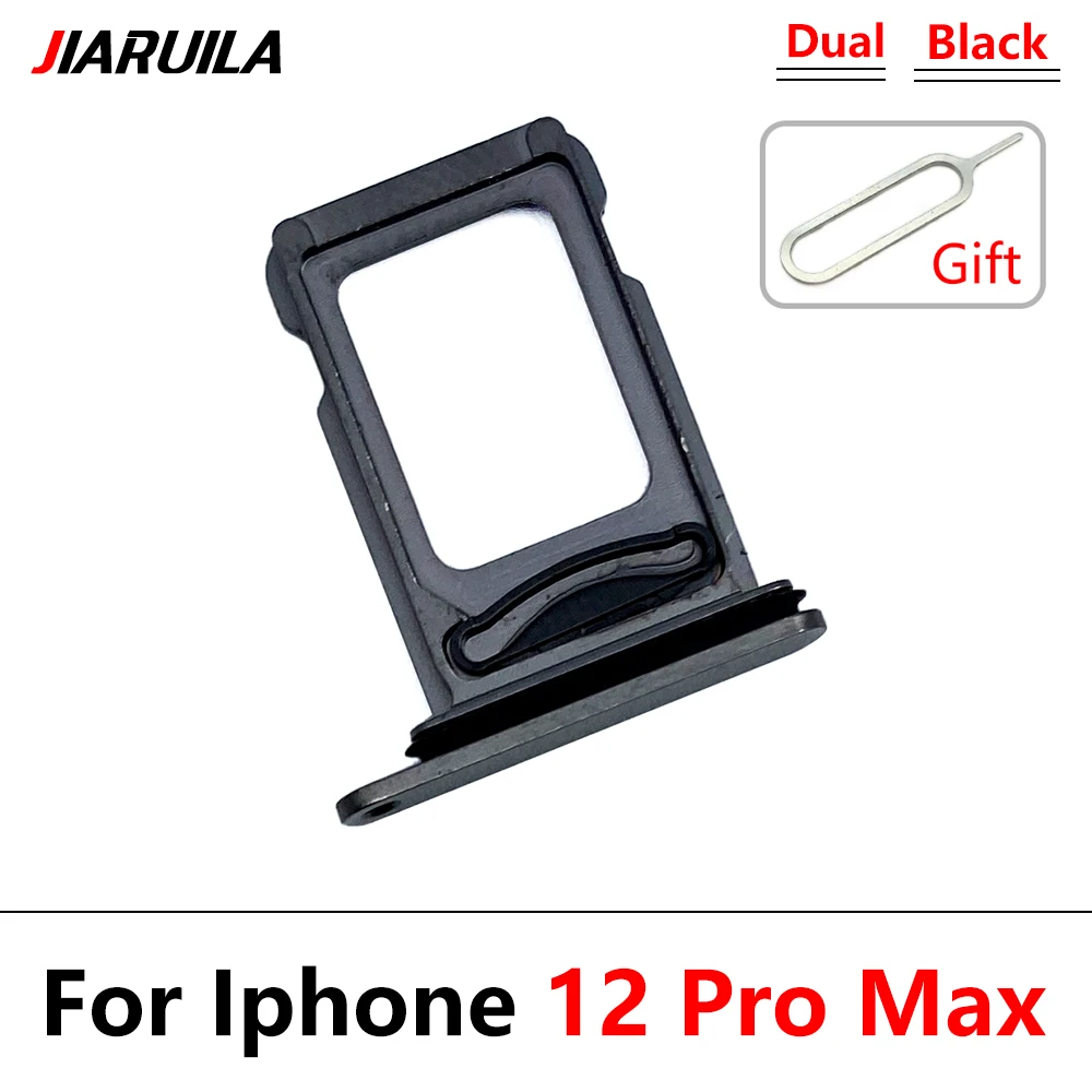 NEW Dual Card For iPhone 12 Pro Max 12 mini SIM Card chip slot drawer Card Tray Holder Adapter With Pin For 12 Pro