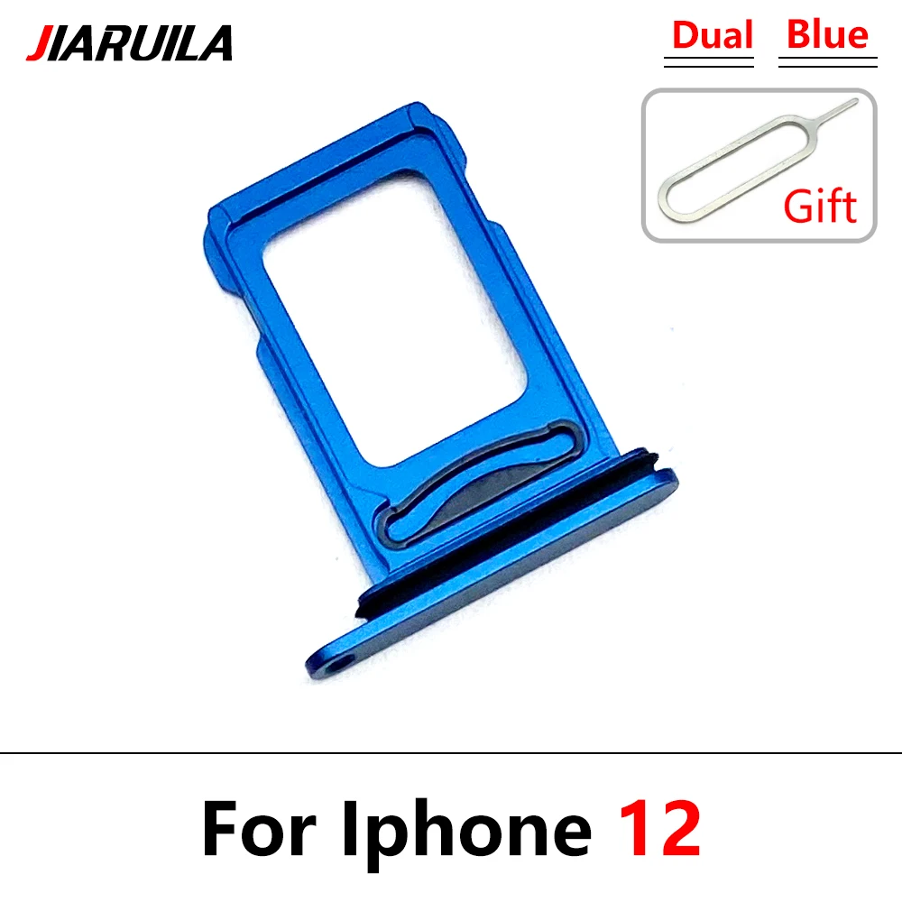 NEW Dual Card For iPhone 12 Pro Max 12 mini SIM Card chip slot drawer Card Tray Holder Adapter With Pin For 12 Pro