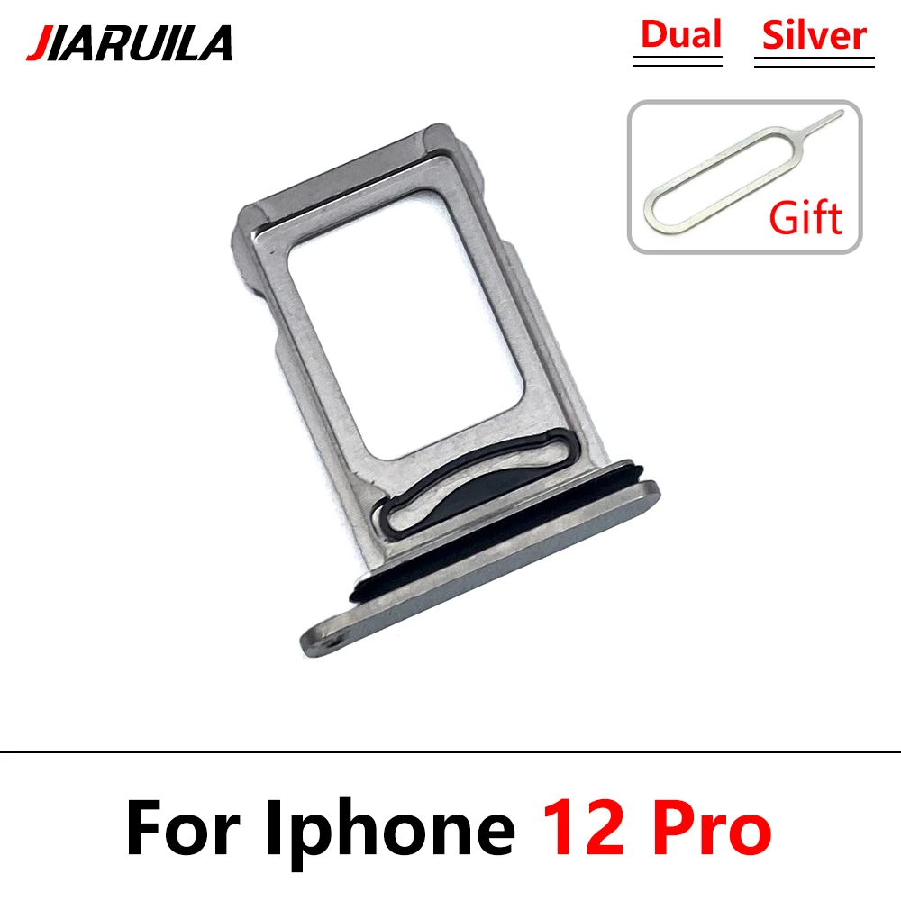 NEW Dual Card For iPhone 12 Pro Max 12 mini SIM Card chip slot drawer Card Tray Holder Adapter With Pin For 12 Pro