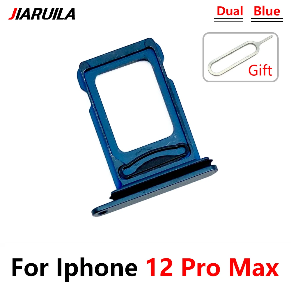 NEW Dual Card For iPhone 12 Pro Max 12 mini SIM Card chip slot drawer Card Tray Holder Adapter With Pin For 12 Pro