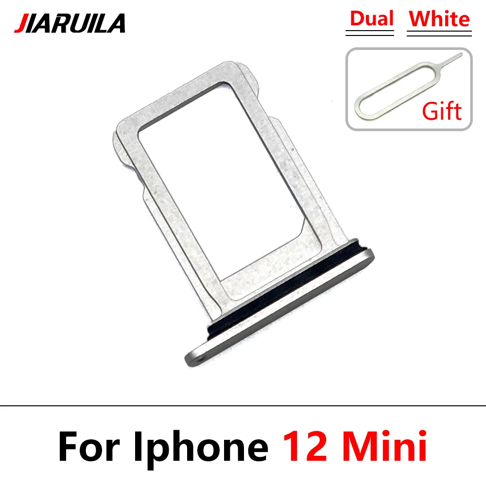 NEW Dual Card For iPhone 12 Pro Max 12 mini SIM Card chip slot drawer Card Tray Holder Adapter With Pin For 12 Pro