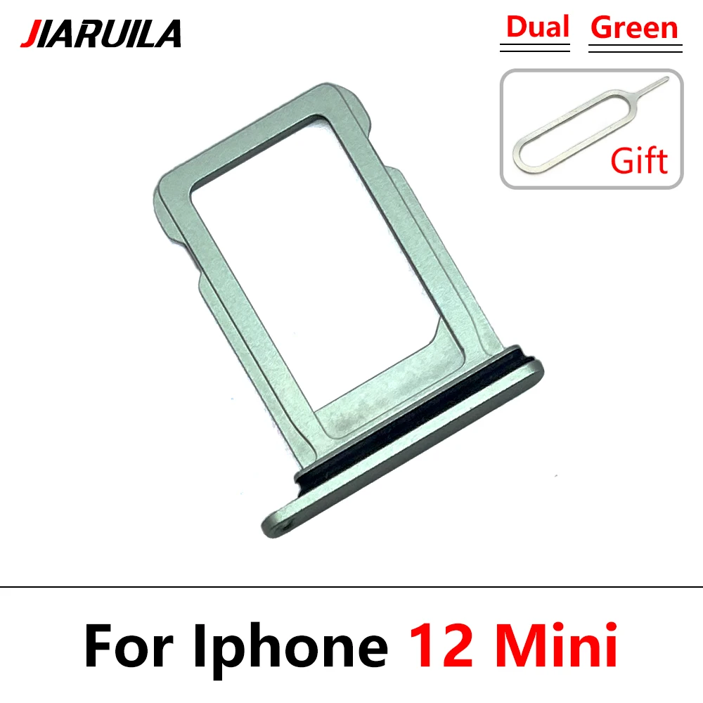 NEW Dual Card For iPhone 12 Pro Max 12 mini SIM Card chip slot drawer Card Tray Holder Adapter With Pin For 12 Pro