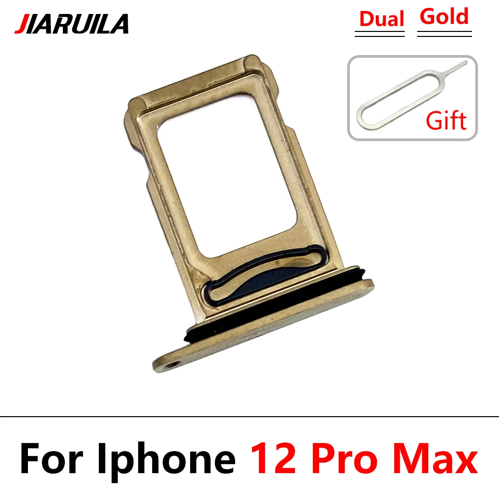 NEW Dual Card For iPhone 12 Pro Max 12 mini SIM Card chip slot drawer Card Tray Holder Adapter With Pin For 12 Pro