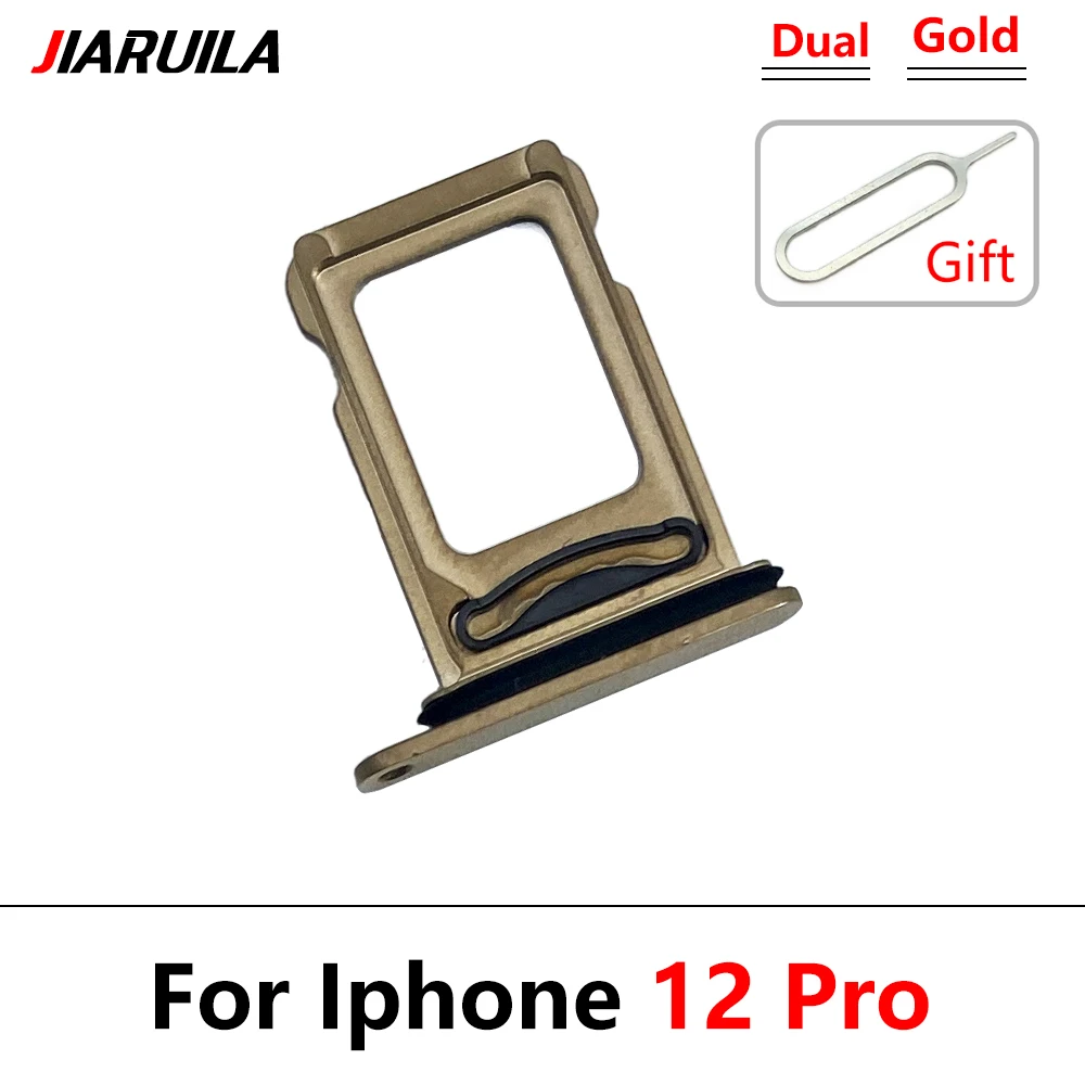NEW Dual Card For iPhone 12 Pro Max 12 mini SIM Card chip slot drawer Card Tray Holder Adapter With Pin For 12 Pro