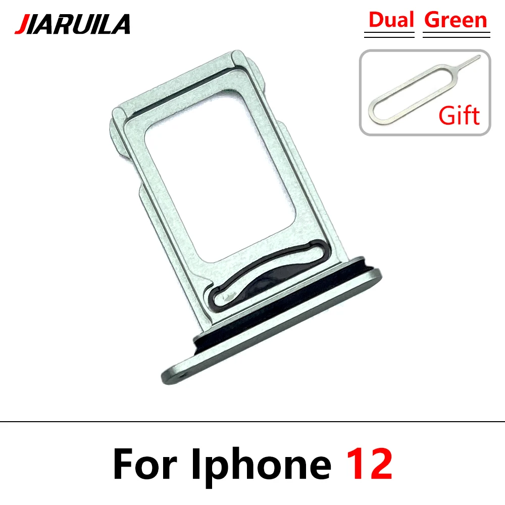 NEW Dual Card For iPhone 12 Pro Max 12 mini SIM Card chip slot drawer Card Tray Holder Adapter With Pin For 12 Pro