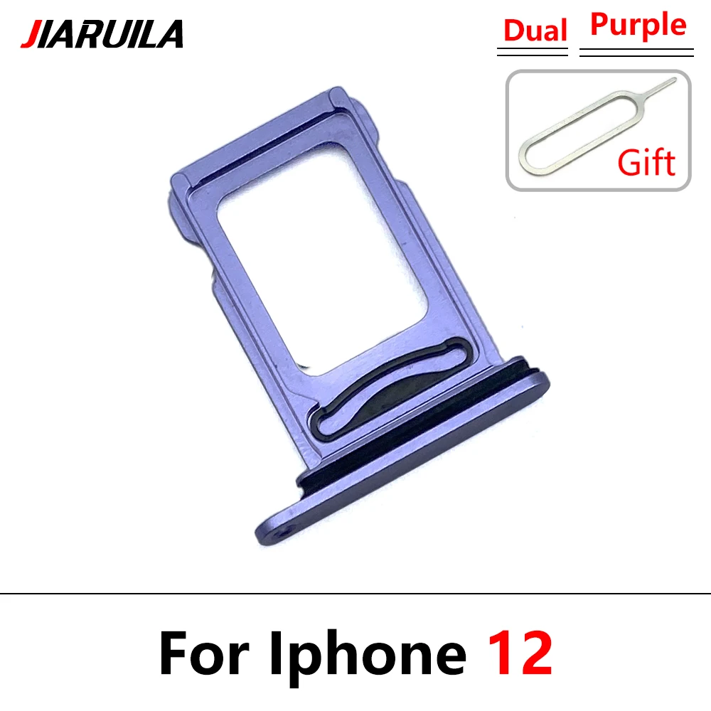 NEW Dual Card For iPhone 12 Pro Max 12 mini SIM Card chip slot drawer Card Tray Holder Adapter With Pin For 12 Pro