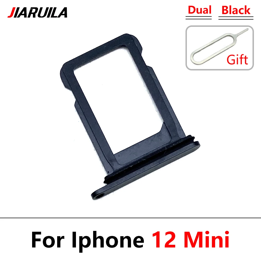 NEW Dual Card For iPhone 12 Pro Max 12 mini SIM Card chip slot drawer Card Tray Holder Adapter With Pin For 12 Pro