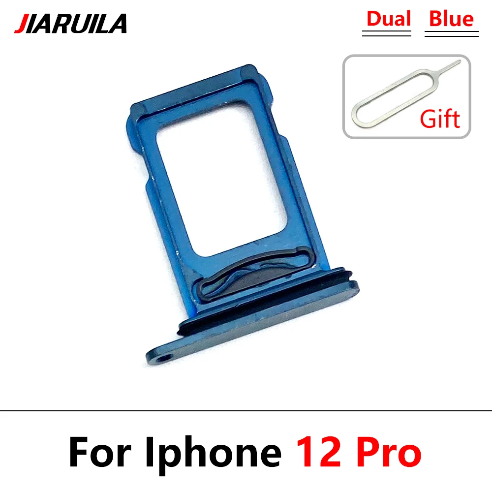 NEW Dual Card For iPhone 12 Pro Max 12 mini SIM Card chip slot drawer Card Tray Holder Adapter With Pin For 12 Pro
