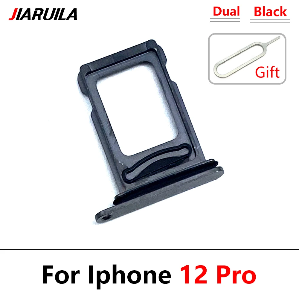 NEW Dual Card For iPhone 12 Pro Max 12 mini SIM Card chip slot drawer Card Tray Holder Adapter With Pin For 12 Pro