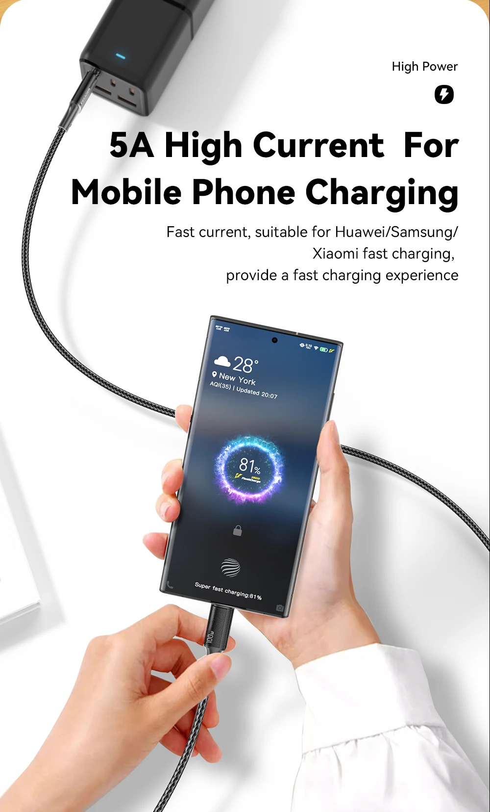 Essager PD 100W Type C to C Cable USB Type-C 5A Fast Charging Mobile Phone Cable For MacBook iPad Oneplus Xiaomi iPhone 15 Cable