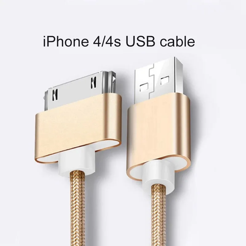 1M 2M USB Cable for iPhone 4S 4 3GS 3G Quick Charge Phone Charger Cable for iPad 1 2 3 iPod Nano iTouch 30 Pin Data Adapter Cord