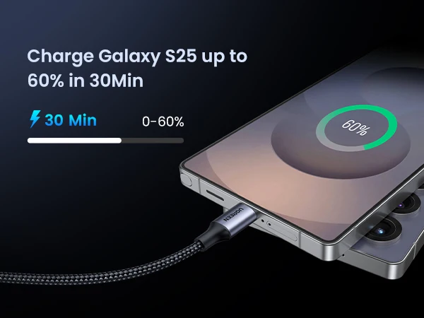 UGREEN PD3.0 60W USB Type-C to USB-C Fast Charging Cable for iPhone 17 16 MacBook Air iPad Samsung Xiaomi USB Fast Charger Cord