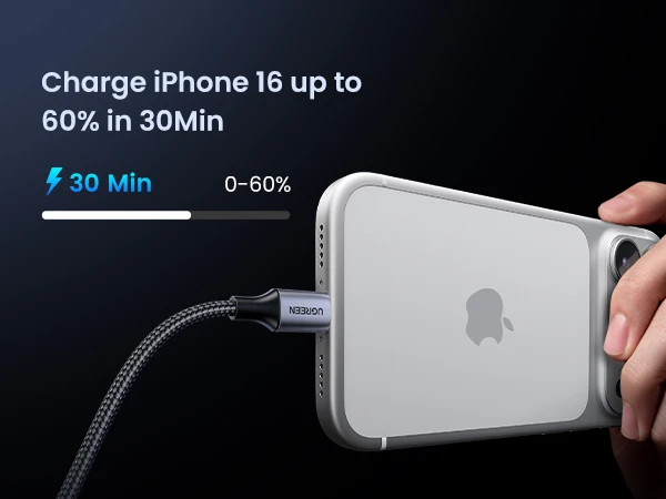 UGREEN PD3.0 60W USB Type-C to USB-C Fast Charging Cable for iPhone 17 16 MacBook Air iPad Samsung Xiaomi USB Fast Charger Cord
