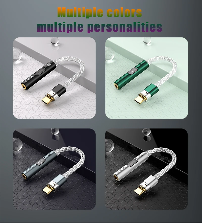 DAC USB C to 3.5mm Jack Audio Aux Adapter Type C Headphone Amplifier HiFi Earphone Converter CX31993 MAX97220 Digital Decoding