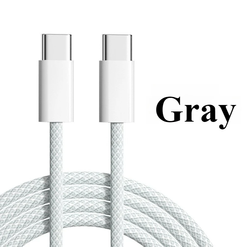 60W PD USB-C To USB C Fast Charger Cable for Apple IPhone 16 Pro Max 15 Plus Type-C Charging for Samsung Xiaomi IPad MacBook