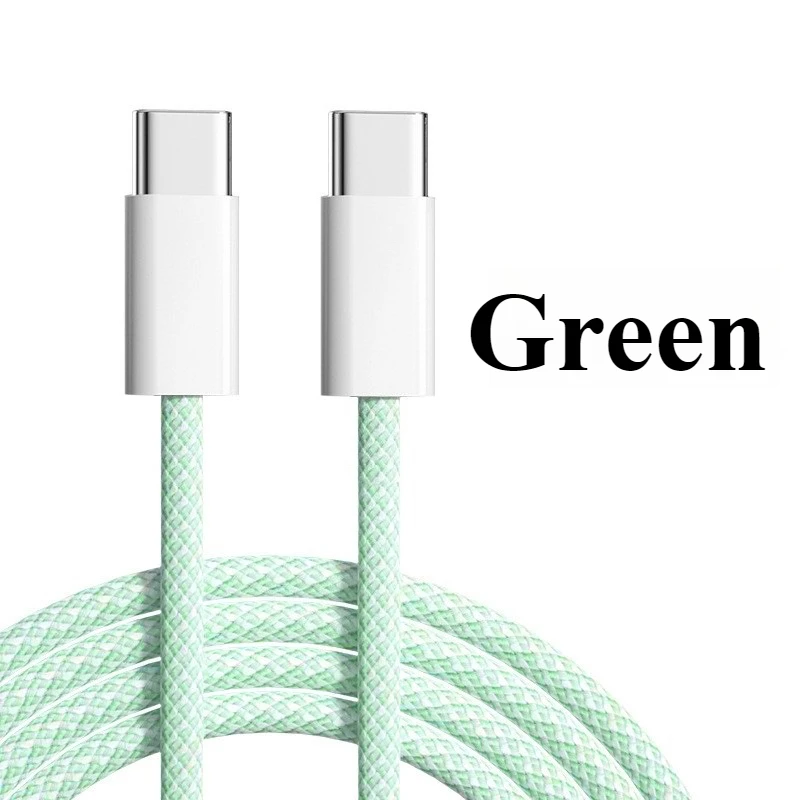 60W PD USB-C To USB C Fast Charger Cable for Apple IPhone 16 Pro Max 15 Plus Type-C Charging for Samsung Xiaomi IPad MacBook