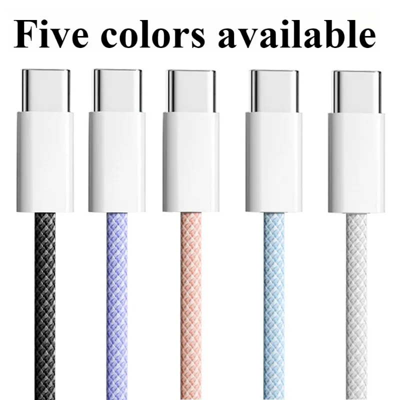 60W PD USB-C To USB C Fast Charger Cable for Apple IPhone 16 Pro Max 15 Plus Type-C Charging for Samsung Xiaomi IPad MacBook