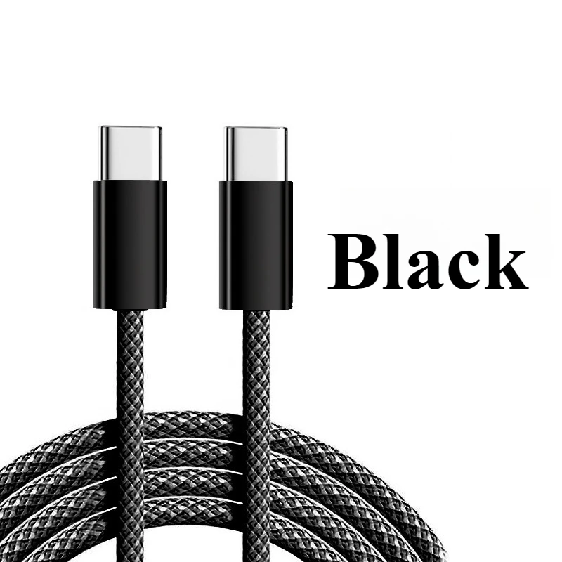 60W PD USB-C To USB C Fast Charger Cable for Apple IPhone 16 Pro Max 15 Plus Type-C Charging for Samsung Xiaomi IPad MacBook