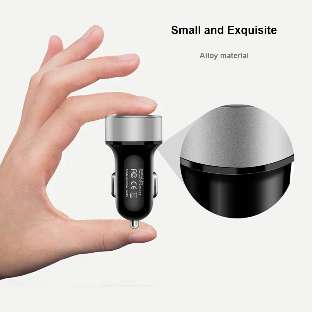 DC 12V-24V 2 Ports USB Car Charger Fast Charging PD Quick Charge USB Car Phone Charger Adapter For iPhone 13 12 Xiaomi Samsung