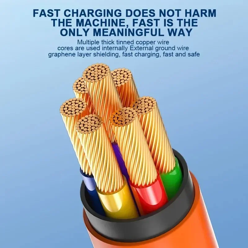 NNBILI 6A USB Type C 180 Degree Phone Fast Charging 120W USB C Cable Data Cord For Honor Xiaomi 12 13 HUAWEI Poco 1m 1.5m 2m 