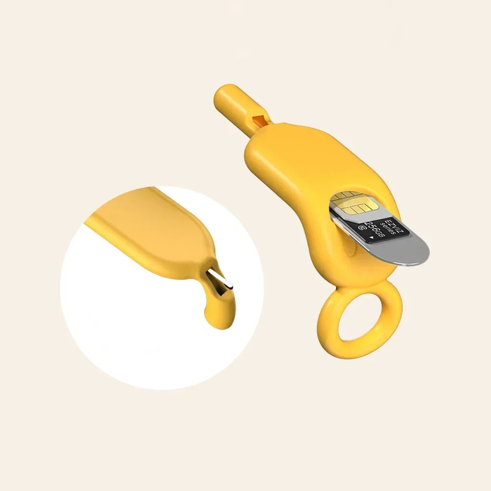 2 IN 1 SIM Card Removal Needle Pin with Protector Holder Anti-Lost Phone SIM Cards Storage Case Tray Ejector Needle Opener