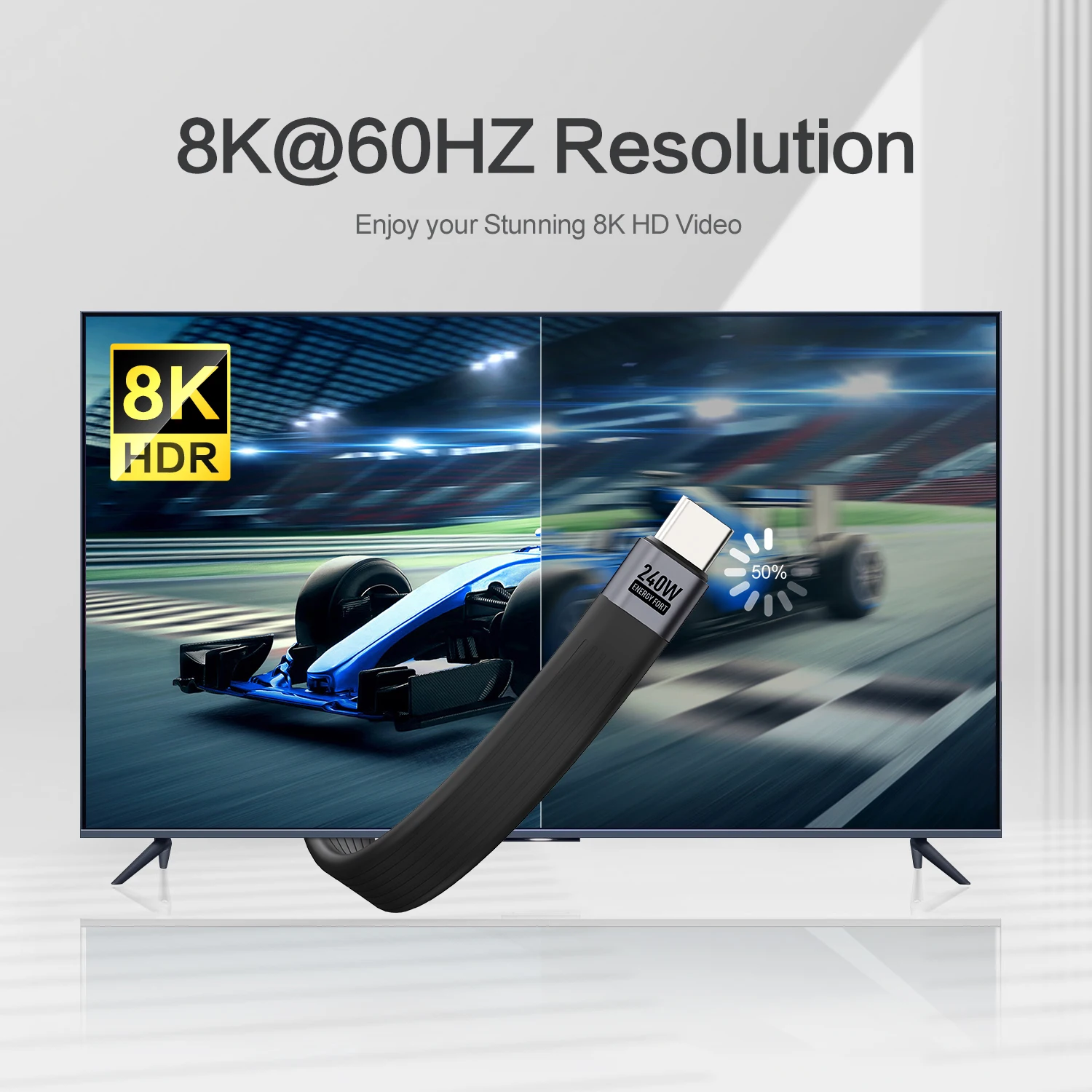 USB 4 Cable Portable Keychain 240W USB C Charging Cable 40Gbps Data Transfer Thunderbolt 4/3 8K@60Hz Video Display for IPhone17