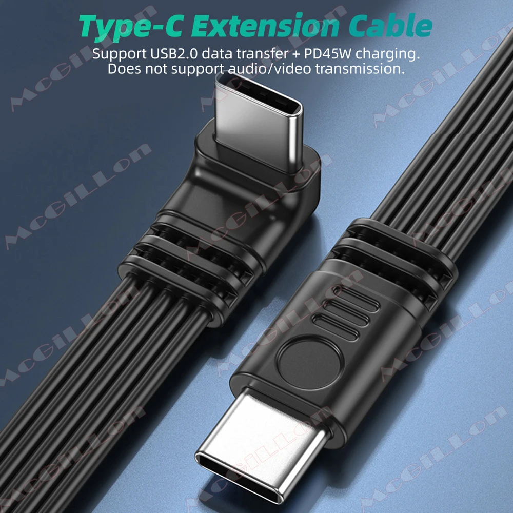 10-100cm Type C to Type-C Conversion Adapter Cable Converter Wire Support 45W Charging & 480Mbps Data Transfer USB C Data Cord