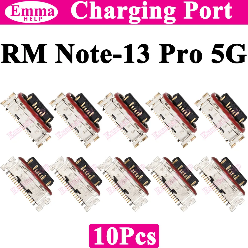 10Pcs Charging Port Connector USB for Xiaomi Redmi Note 11 12 13 Pro Plus 12s 11s 14Pro 4G 5G 12Pro Charge Dock Jack Socket Plug