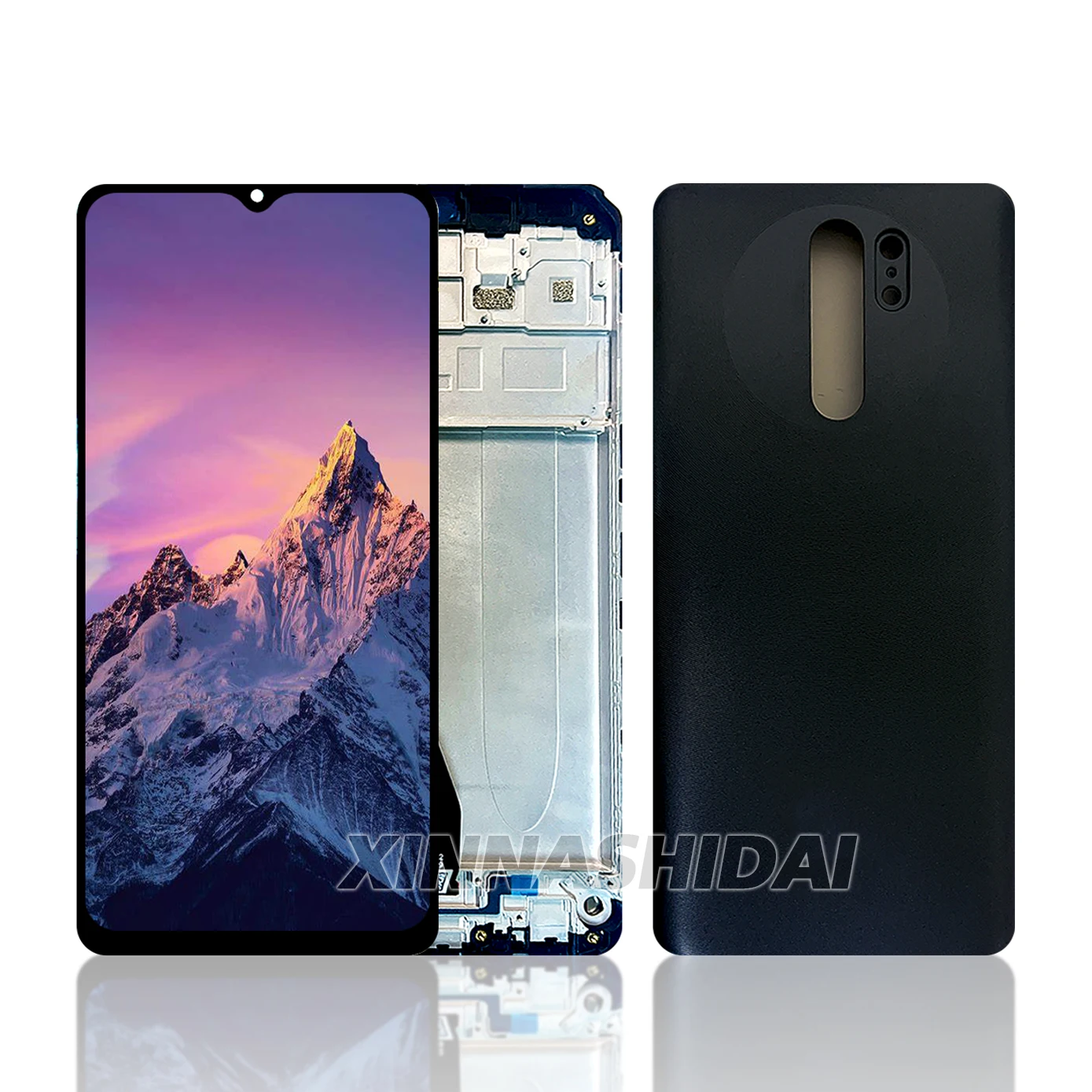 6.53 Inch LCD For Redmi 9 Display Touch Screen Digitizer Assembly with Frame And Battery Cover for Redmi 9 M2004J19G M2004J19C